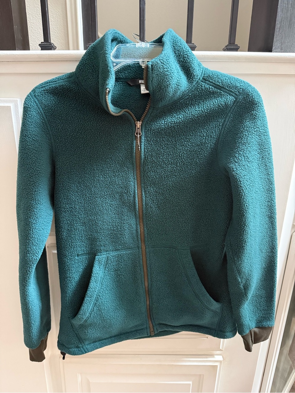 REI Forest Green Full-Zip Sherpa Jacket